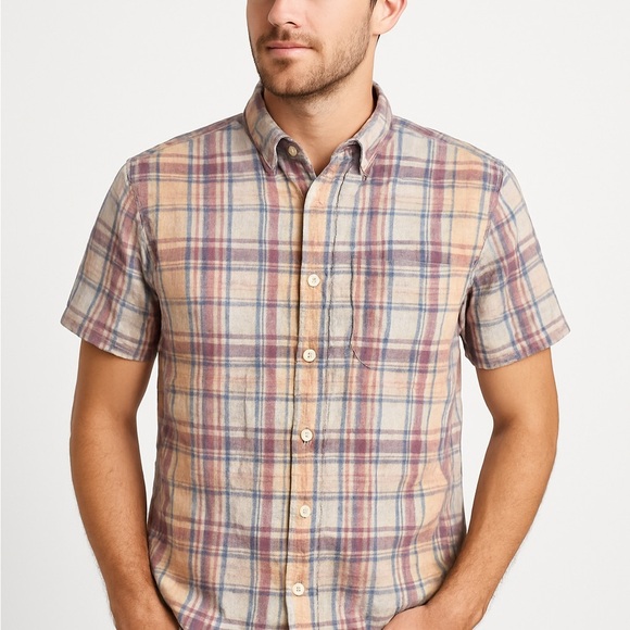 Levi's Blue and Pink Casual Button Down Shirt - Picture 1 of 5